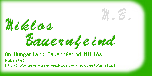miklos bauernfeind business card