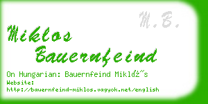 miklos bauernfeind business card